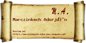 Marczinkech Adorján névjegykártya